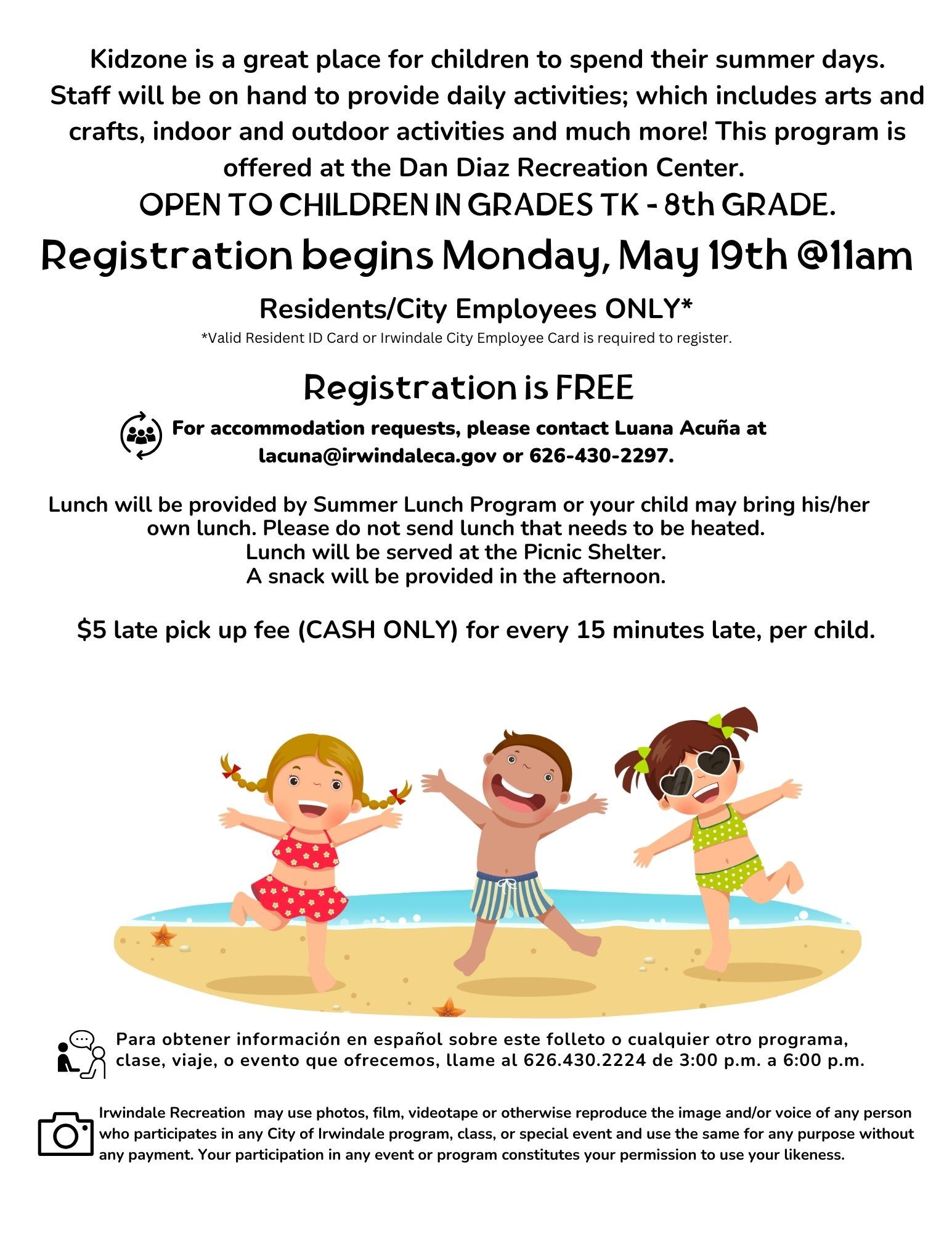 Summer Kidzone 2025 Back