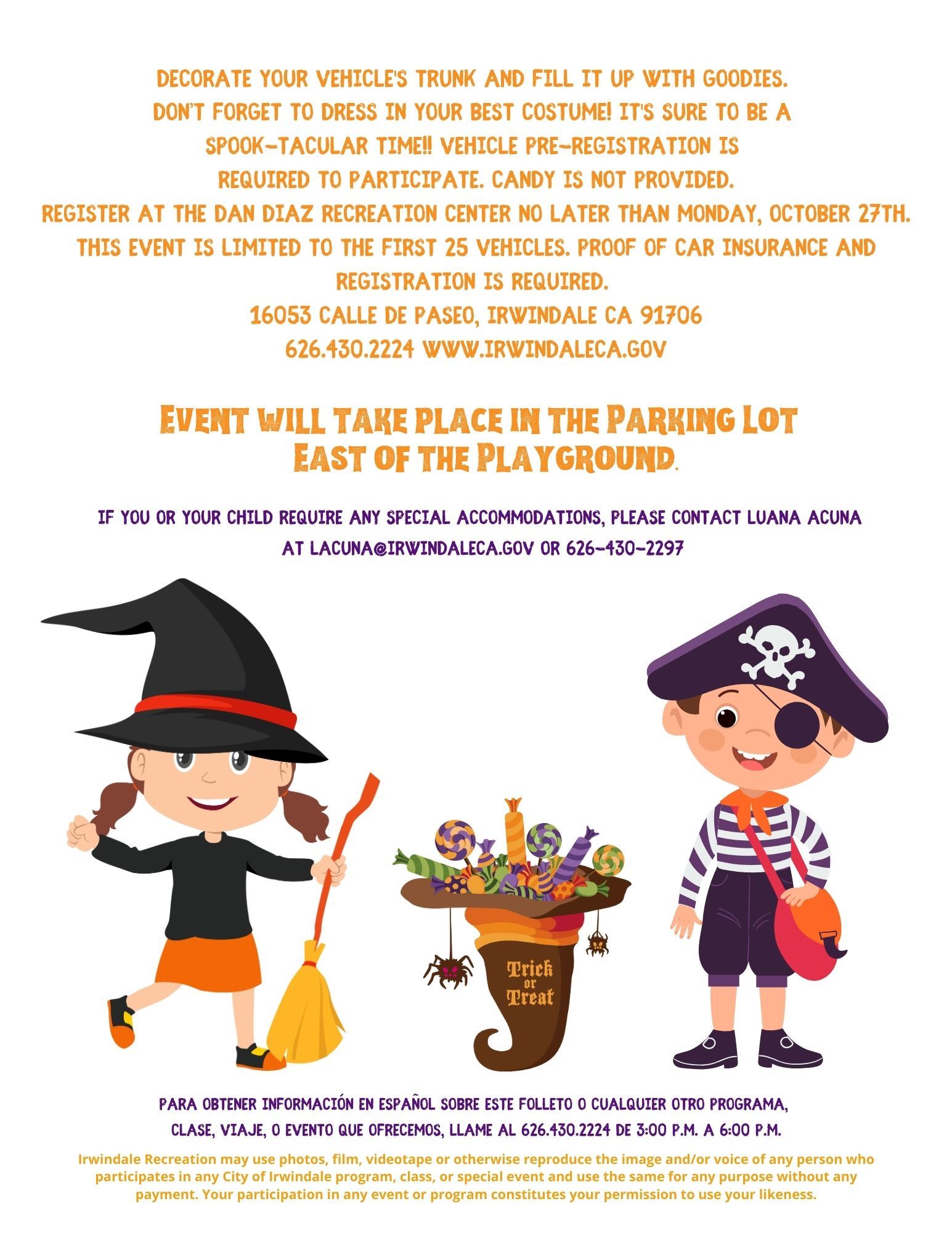 Trunk or Treat 25 Back