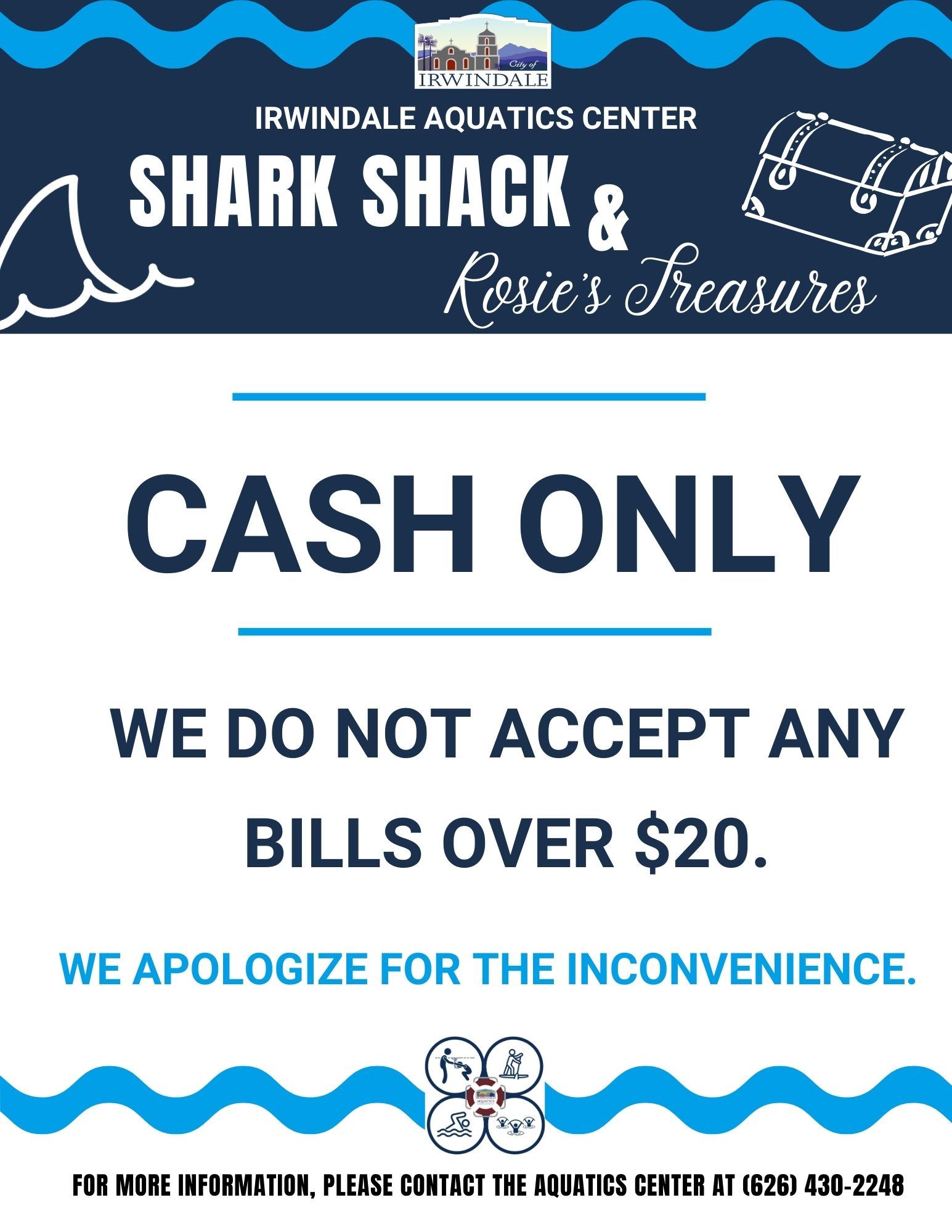shark Shack Cash ONLY