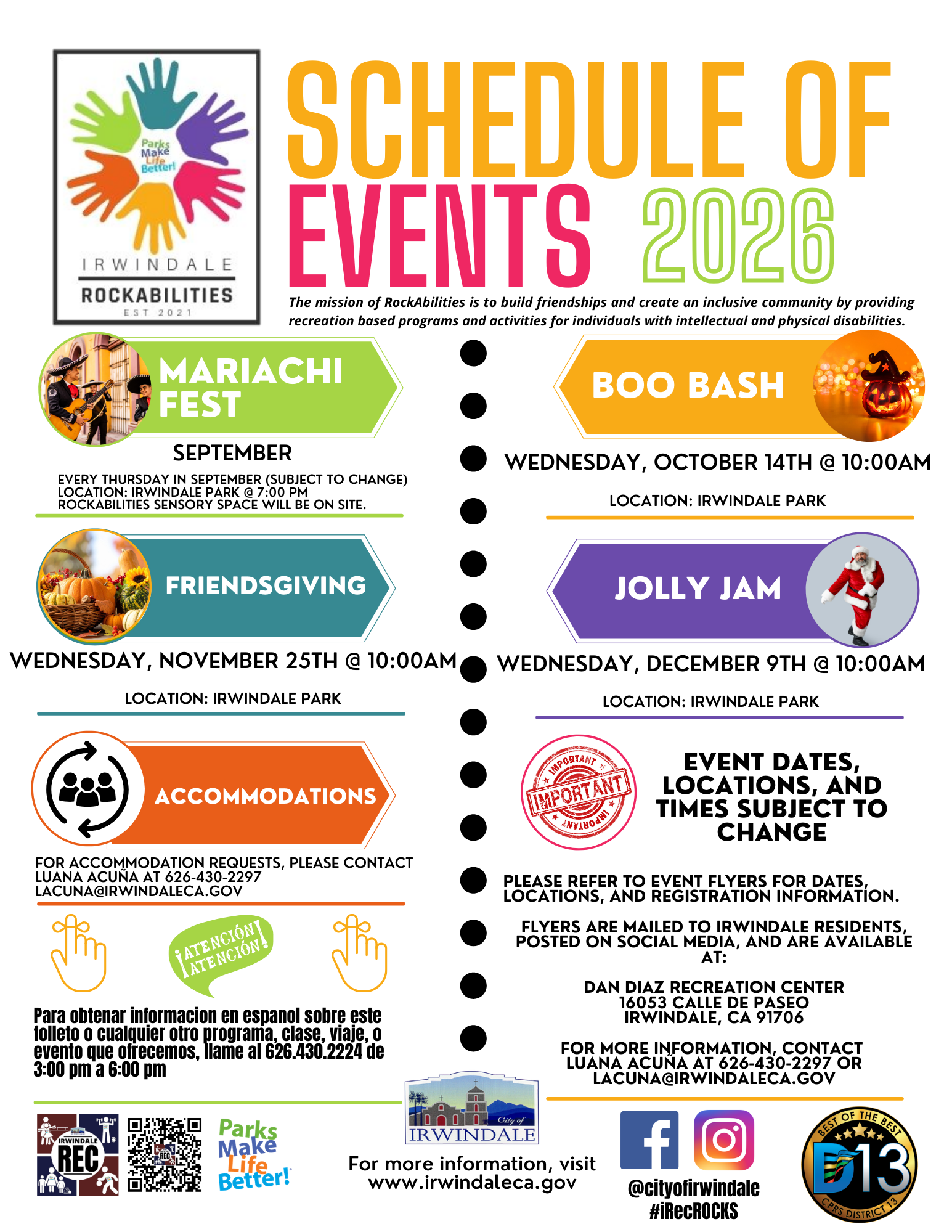 RockAbilities Schedule 2026