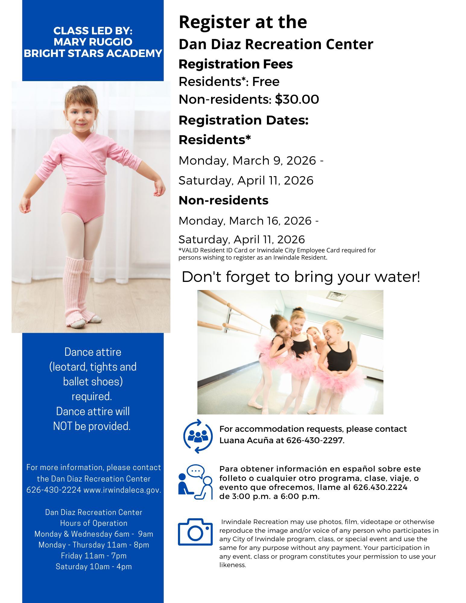 Spring Begginer Ballet 2026 Bacl 